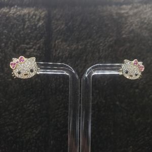 14k gold earrings hello kitty